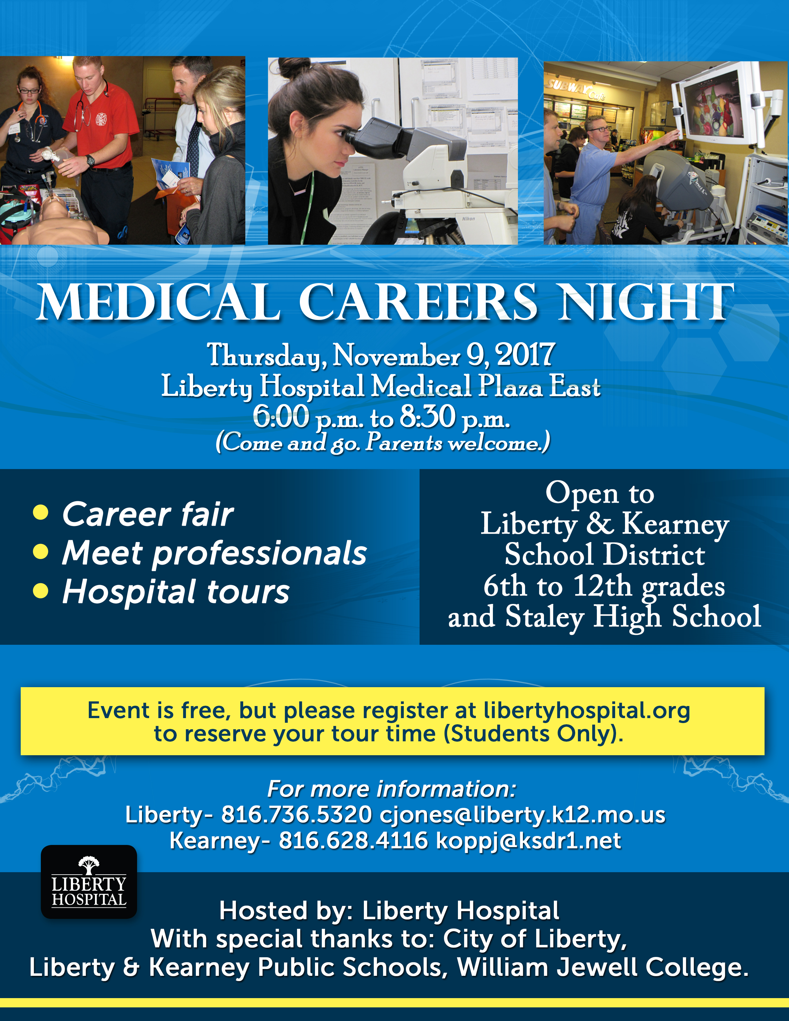 Medical Careers Night Nov. 9 Liberty Hospital